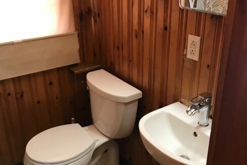 a white toilet sitting next to a white sink.