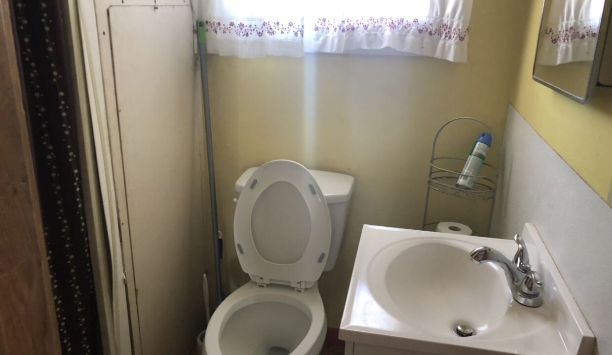 a white toilet sitting next to a white sink.