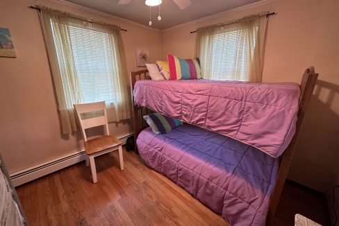 a bunk bed in a room.