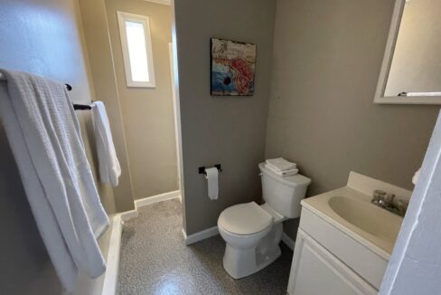 a white toilet sitting next to a white sink.