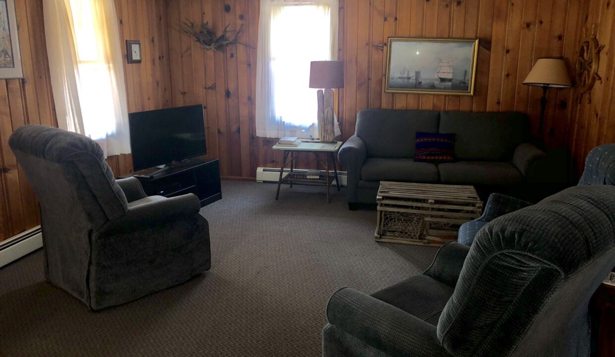 a living room filled with furniture and a flat screen tv.