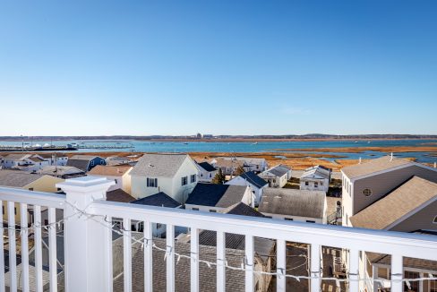 a view of the ocean from a balcony.